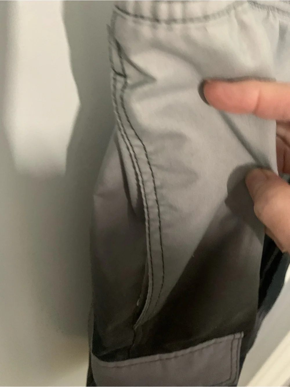 Men's Gray Ombre Palm-Print Swim Trunks XL